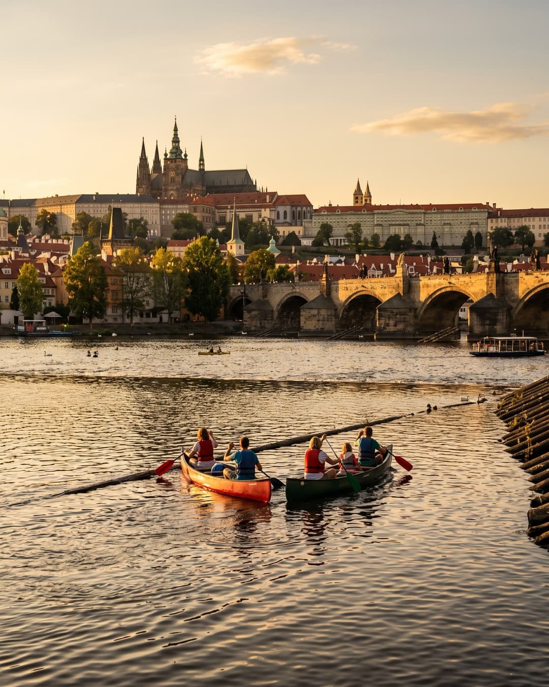 Canoes on the Vltava