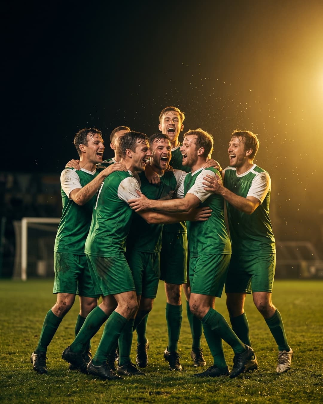 Fußballspiel auf einem Platz