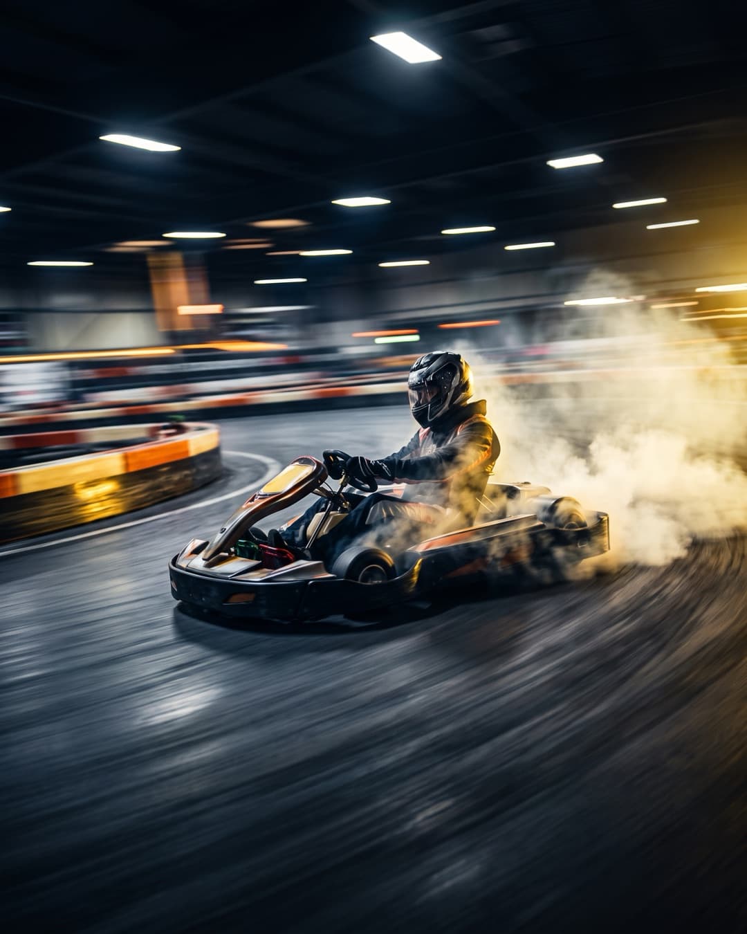 Karts in einer Kurve